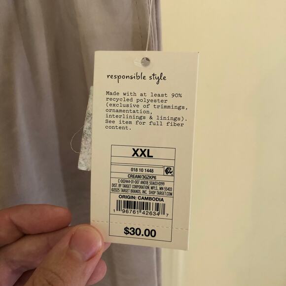 A New Day NWT Women's Mid-Rise Straight Leg Satin Pull-On Pants Cream XXL - Picture 4 of 9